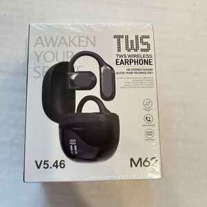 NEW Tws M62 wireless earphone V5.46 BLACK